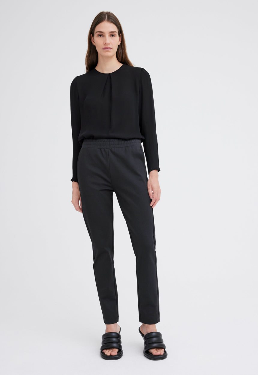 Jac + Jack Cub Cotton Ponte Pant - Black